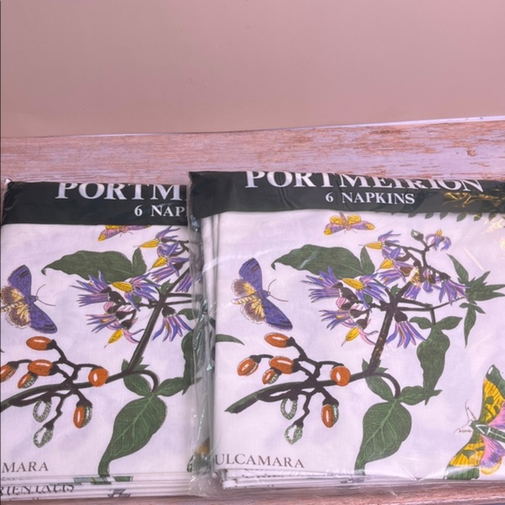 Portmeirion Botanical Napkins with Butterflies NWT 12 total